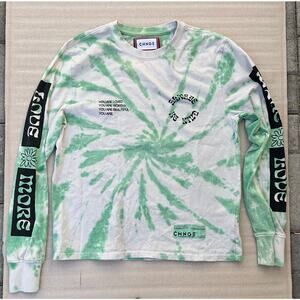 EUC CHNGE Green Tie Dye Long Sleeve Tee “You Are Loved” Graphic Shirt Size XS
